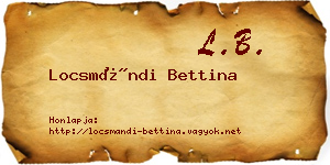 Locsmándi Bettina névjegykártya