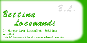 bettina locsmandi business card